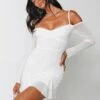 Viva Long Sleeve Mini Dress White