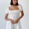 Princess Polly Leni Romper White -Princess Polly Sales Store 0 modelinfo Chiara us2 316142ff 41bd 421b ac79 18dff05d172f