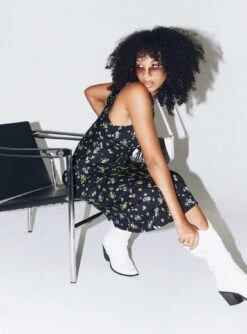 Motel Fiaso Dress Lemon And Lime Black