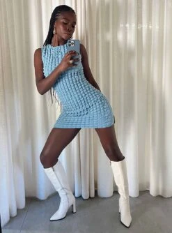 Princess Polly Kendrick Mini Dress Blue