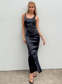Princess Polly Curtis Maxi Dress Black