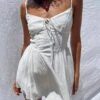 Princess Polly Ryrie Mini Dress White -Princess Polly Sales Store 0 modelinfo Kristen us2 7892e076 c980 4645 9a0c 7ece05c0e6fb