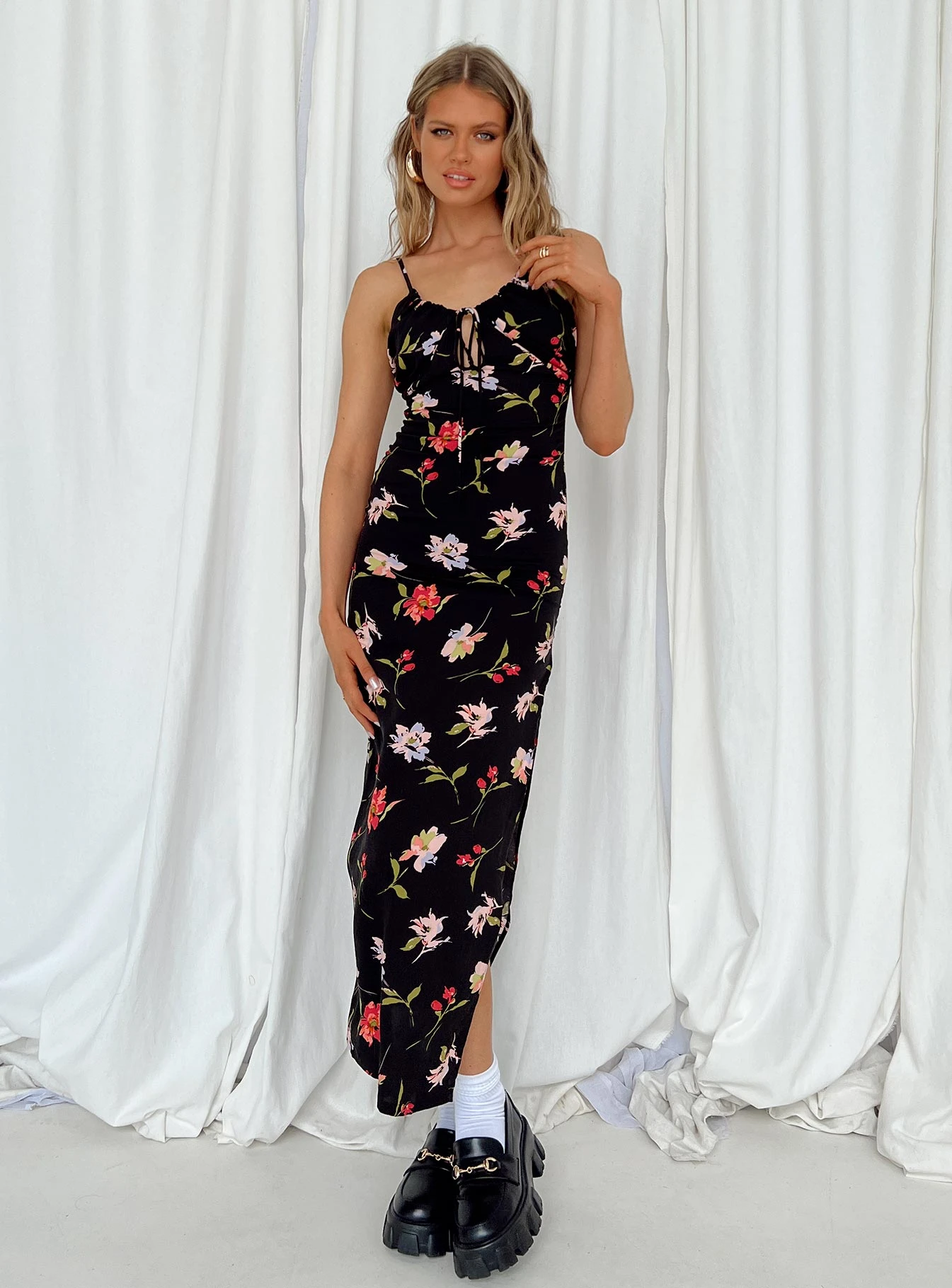Princess Polly Brailey Maxi Dress Black Multi 1 Princess Polly Brailey Maxi Dress Black Multi