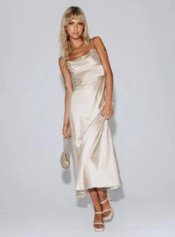 Princess Polly Perrie Midi Dress Cream