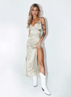 Princess Polly Kurt Maxi Slip Maxi Dress Champagne