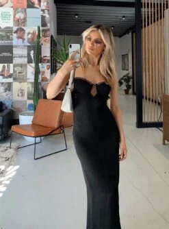 Princess Polly Passion Maxi Dress Black