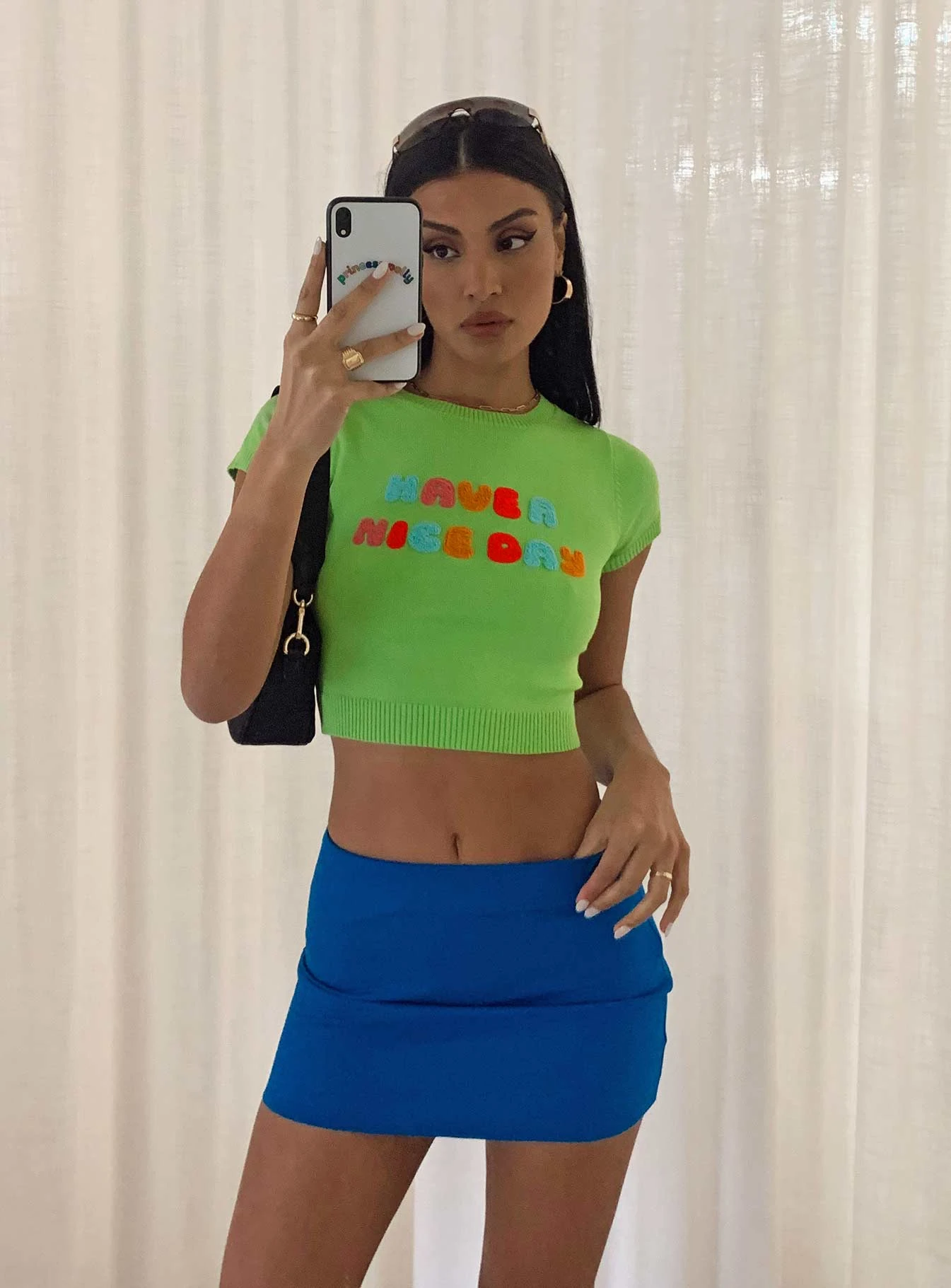 Princess Polly Karley Low Waist Mini Skirt Blue 1 Princess Polly Karley Low Waist Mini Skirt Blue