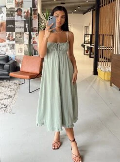 Princess Polly Empress Of Love Midi Dress Sage