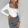 Princess Polly Wilkins Mini Skirt Slate