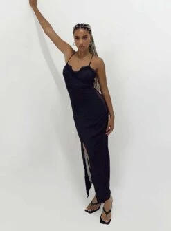 Princess Polly Hudson Maxi Dress Black