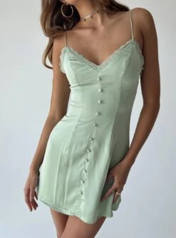 Princess Polly Maelle Mini Dress Sage