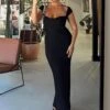 Larissa Maxi Dress Black -Princess Polly Sales Store 0 modelinfo mikayla us8 ceaec2ec c4e6 4975 9b0c 28651ac341da