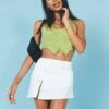 Adra 2000s Mini Skirt White