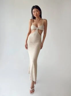 Princess Polly Shanni Maxi Dress Beige