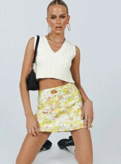 Princess Polly Sloane Mini Skirt Yellow