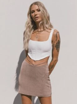 Princess Polly Maisie Mini Skirt Brown