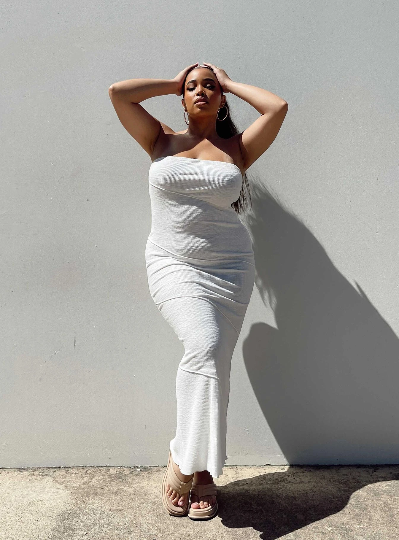 Oscar Midi Dress White Curve 1 Oscar Midi Dress White Curve