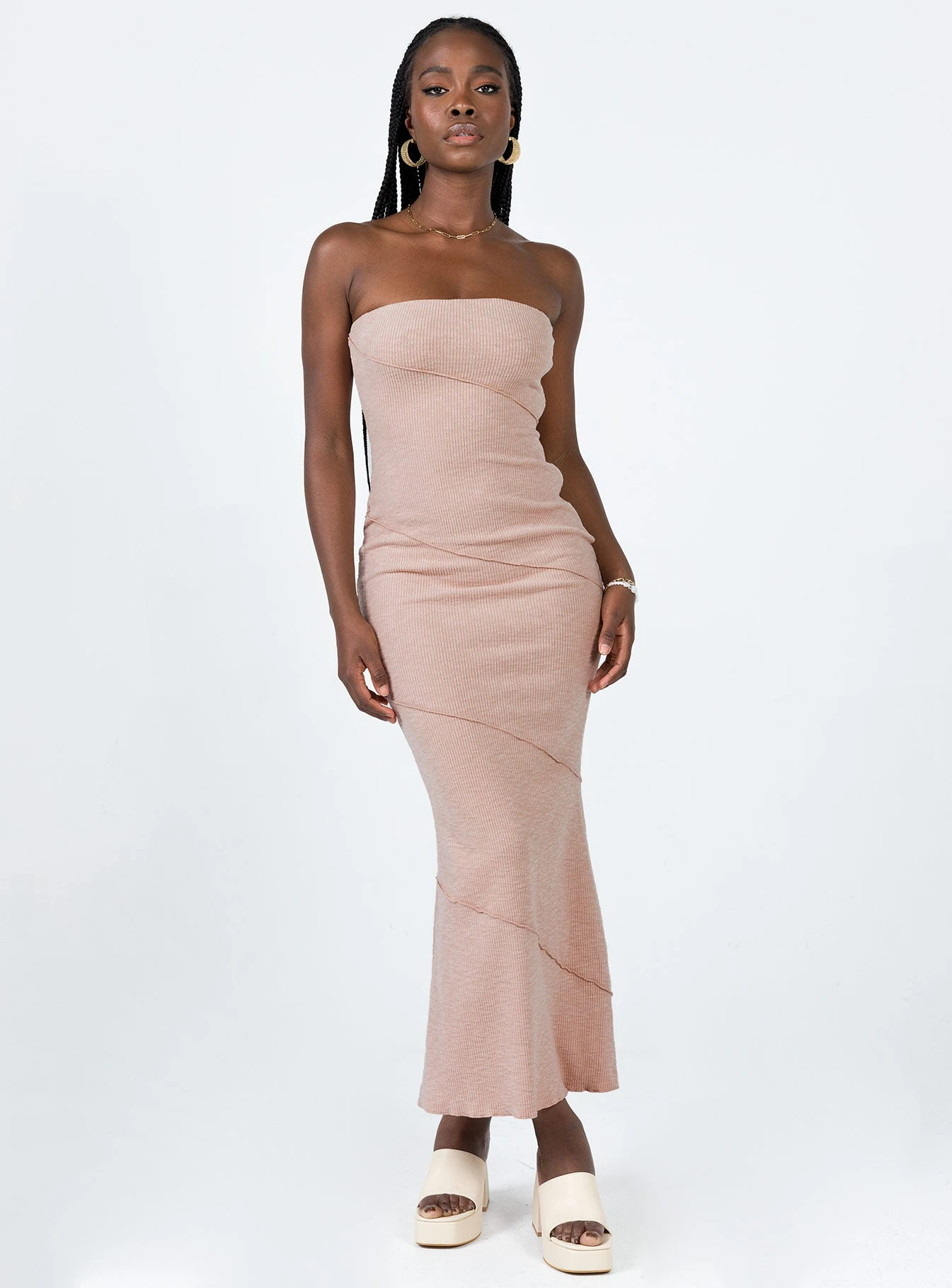 Princess Polly Oscar Midi Dress Dusty Pink 2 Princess Polly Oscar Midi Dress Dusty Pink - Image 2