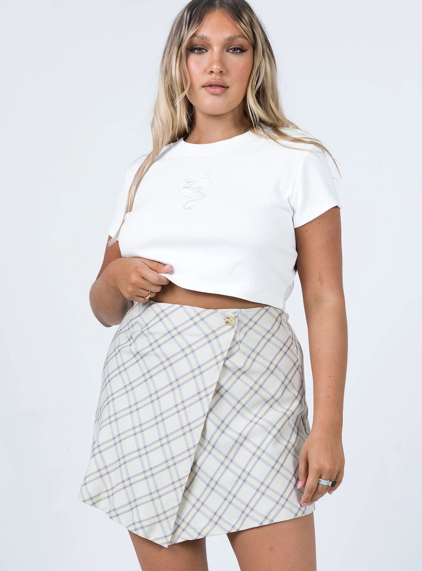 Princess Polly Ailisha Mini Skirt Yellow 1 Princess Polly Ailisha Mini Skirt Yellow