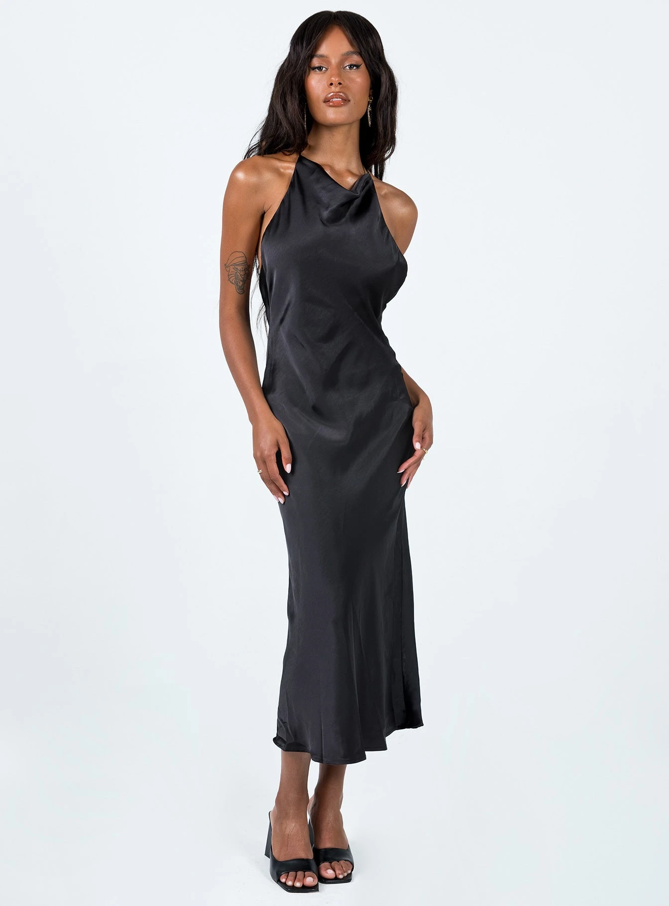 Broughton Halter Midi Dress Black 2 Broughton Halter Midi Dress Black - Image 2
