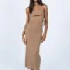 Princess Polly Catherine Maxi Dress Brown -Princess Polly Sales Store 1 modelinfo Jess us2 fce6f19d f6b3 49c3 938d d18b994664f7