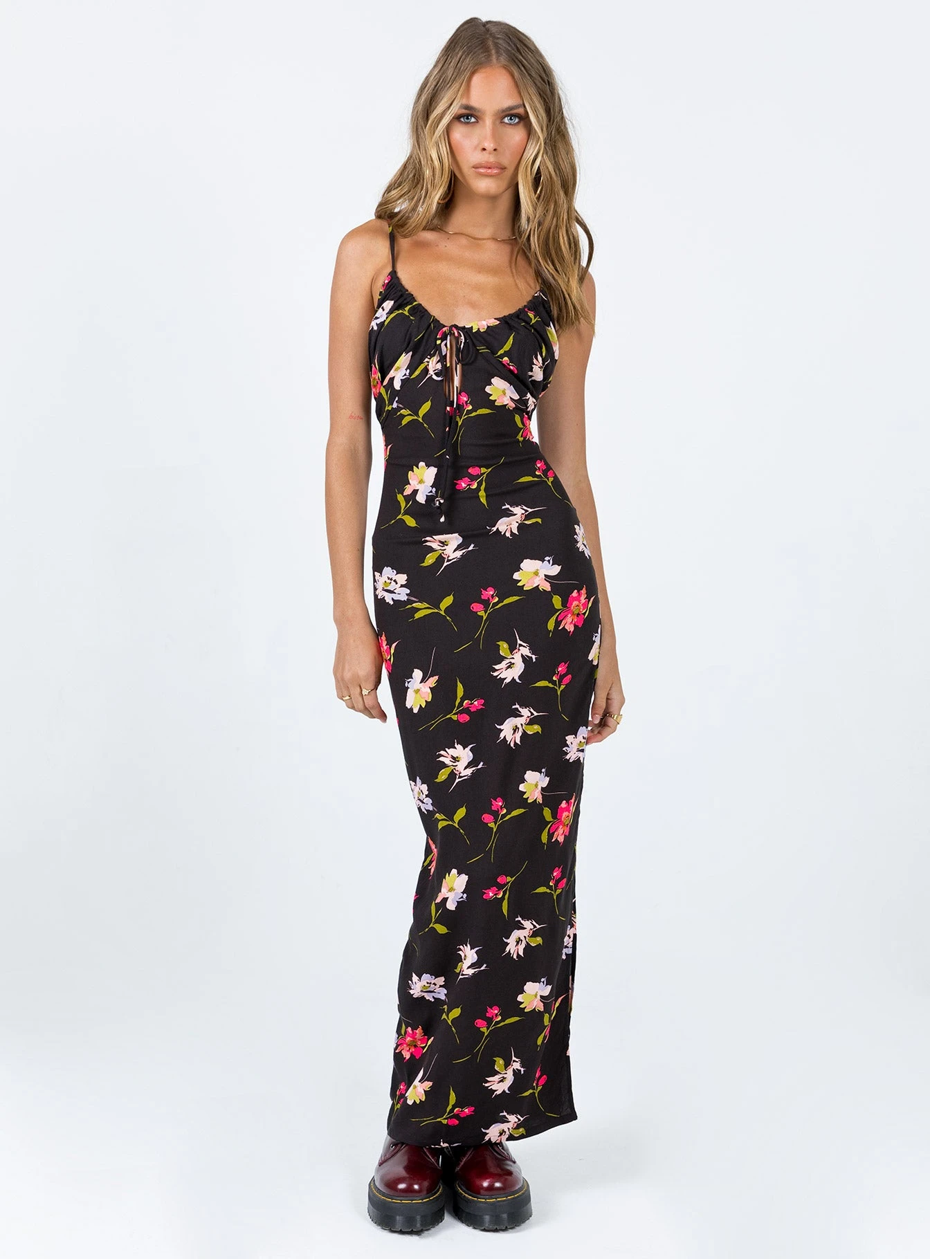 Princess Polly Brailey Maxi Dress Black Multi 2 Princess Polly Brailey Maxi Dress Black Multi - Image 2