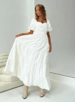 Princess Polly Garrity Maxi Dress White