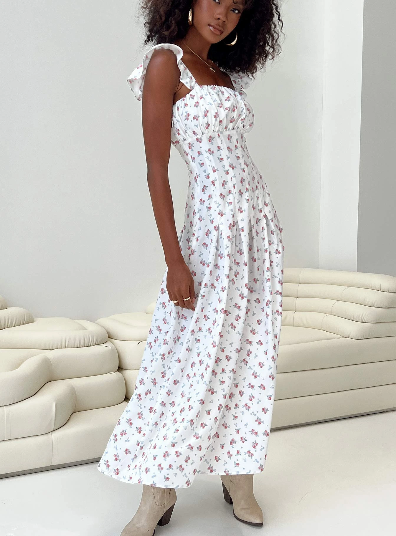 Princess Polly Alver Maxi Dress White Floral 1 Princess Polly Alver Maxi Dress White Floral