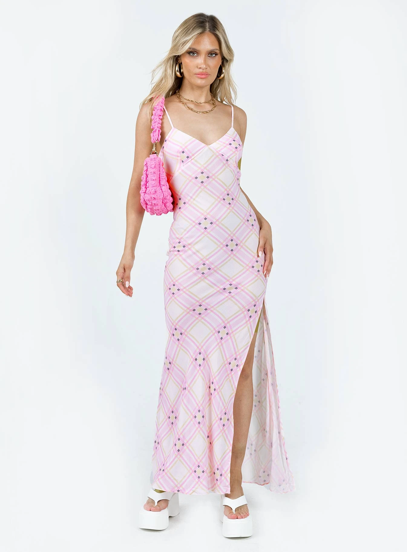Amity Maxi Dress Pink Multi 2 Amity Maxi Dress Pink Multi - Image 2