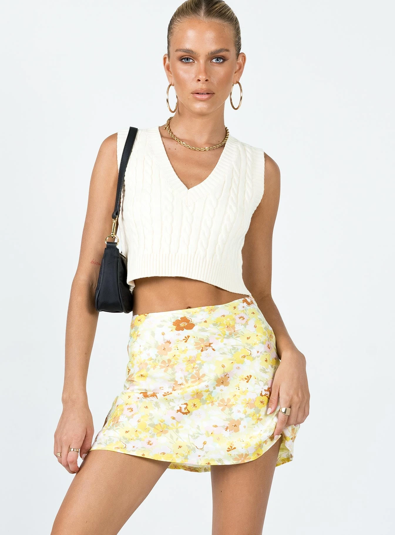 Princess Polly Sloane Mini Skirt Yellow 3 Princess Polly Sloane Mini Skirt Yellow - Image 3