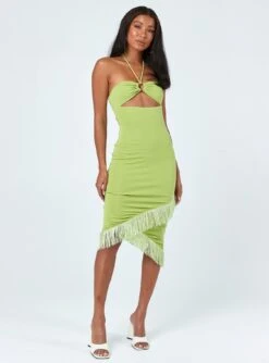 Princess Polly Tropicana Midi Dress Green -Princess Polly Sales Store 1 modelinfo kiele us2 6db3a19d d806 435c 9401 92d6601ea1ec