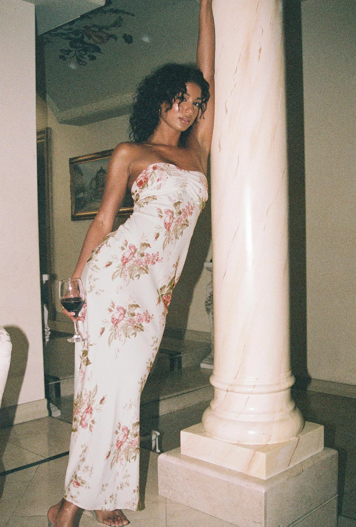 Princess Polly Abeila Strapless Maxi Dress Pink Multi 1 Princess Polly Abeila Strapless Maxi Dress Pink Multi