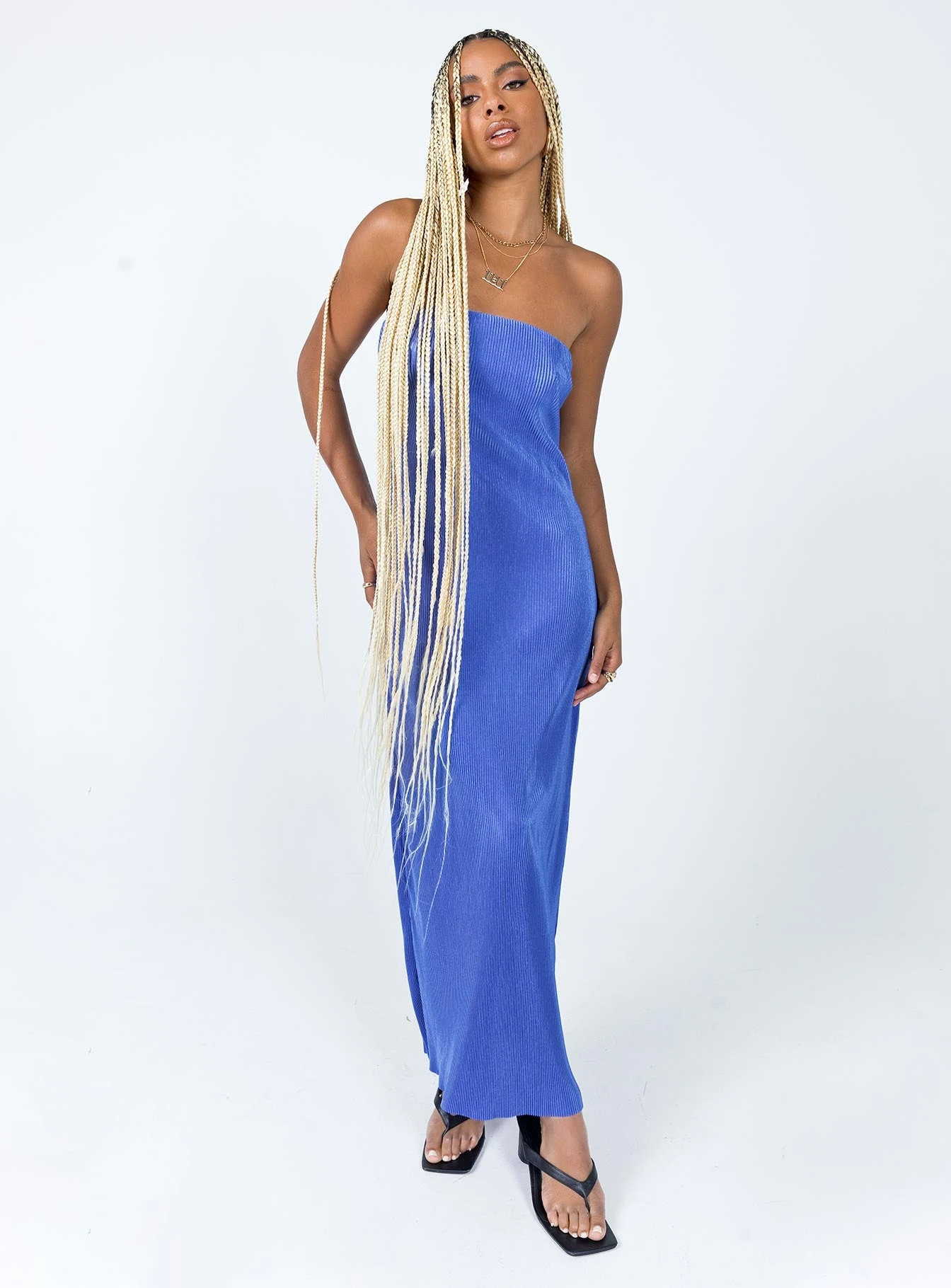 Princess Polly Lenney Maxi Dress Blue 2 Princess Polly Lenney Maxi Dress Blue - Image 2