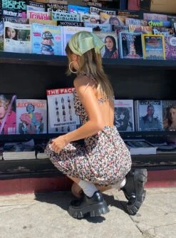 Princess Polly Delta Midi Dress Black Floral