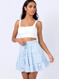 Princess Polly Meltem Mini Skirt Blue