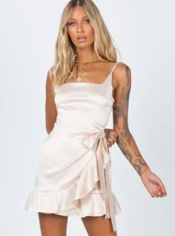 Princess Polly Cottage Hill Mini Dress Champagne 10 Princess Polly Cottage Hill Mini Dress Champagne -Princess Polly Sales Store 1 181c8dd4 d0e5 4684 9307 bd93d0dcab68