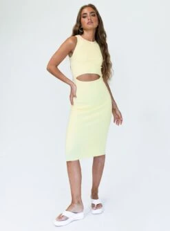 Princess Polly Kara Midi Dress Yellow