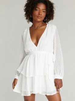 Princess Polly Legendary Lovers Plunge Dress White