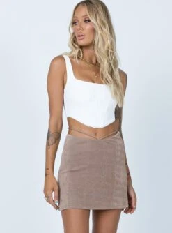 Princess Polly Maisie Mini Skirt Brown -Princess Polly Sales Store 1 8f7f1494 fe3b 47f1 8107 a973d2cf337e
