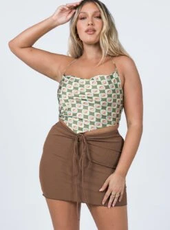 Princess Polly Leandra Mini Skirt Brown