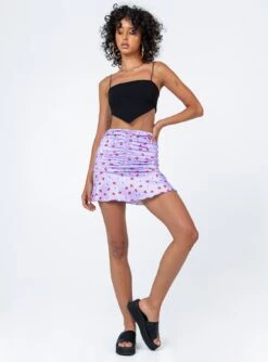 Princess Polly Amelia Mini Skirt Purple -Princess Polly Sales Store 2 modelinfo Bella us2 84b44f4f 3090 44e0 a6a1 2a7952fbd737