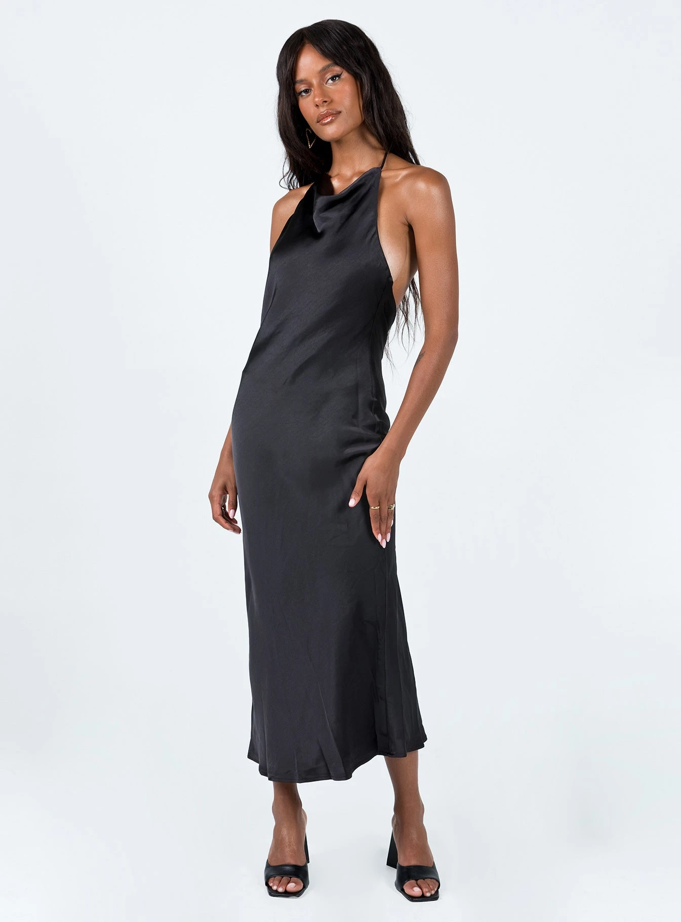 Broughton Halter Midi Dress Black 3 Broughton Halter Midi Dress Black - Image 3