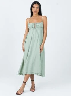 Princess Polly Empress Of Love Midi Dress Sage 7 Princess Polly Empress Of Love Midi Dress Sage -Princess Polly Sales Store 2 modelinfo christy us2 15829f5a fa37 44fc abaa 578e298480e9