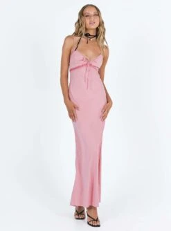 Emily Maxi Dress Gin Fizz Pink -Princess Polly Sales Store 2 modelinfo elly us2 876df605 8b20 4a76 a476 a11eee9489ac