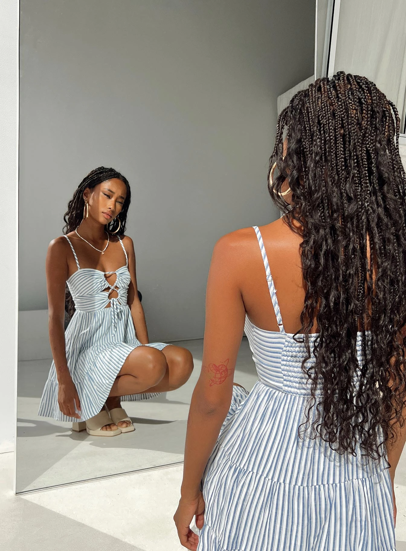 Princess Polly Rise Up Mini Dress Navy 2 Princess Polly Rise Up Mini Dress Navy - Image 2