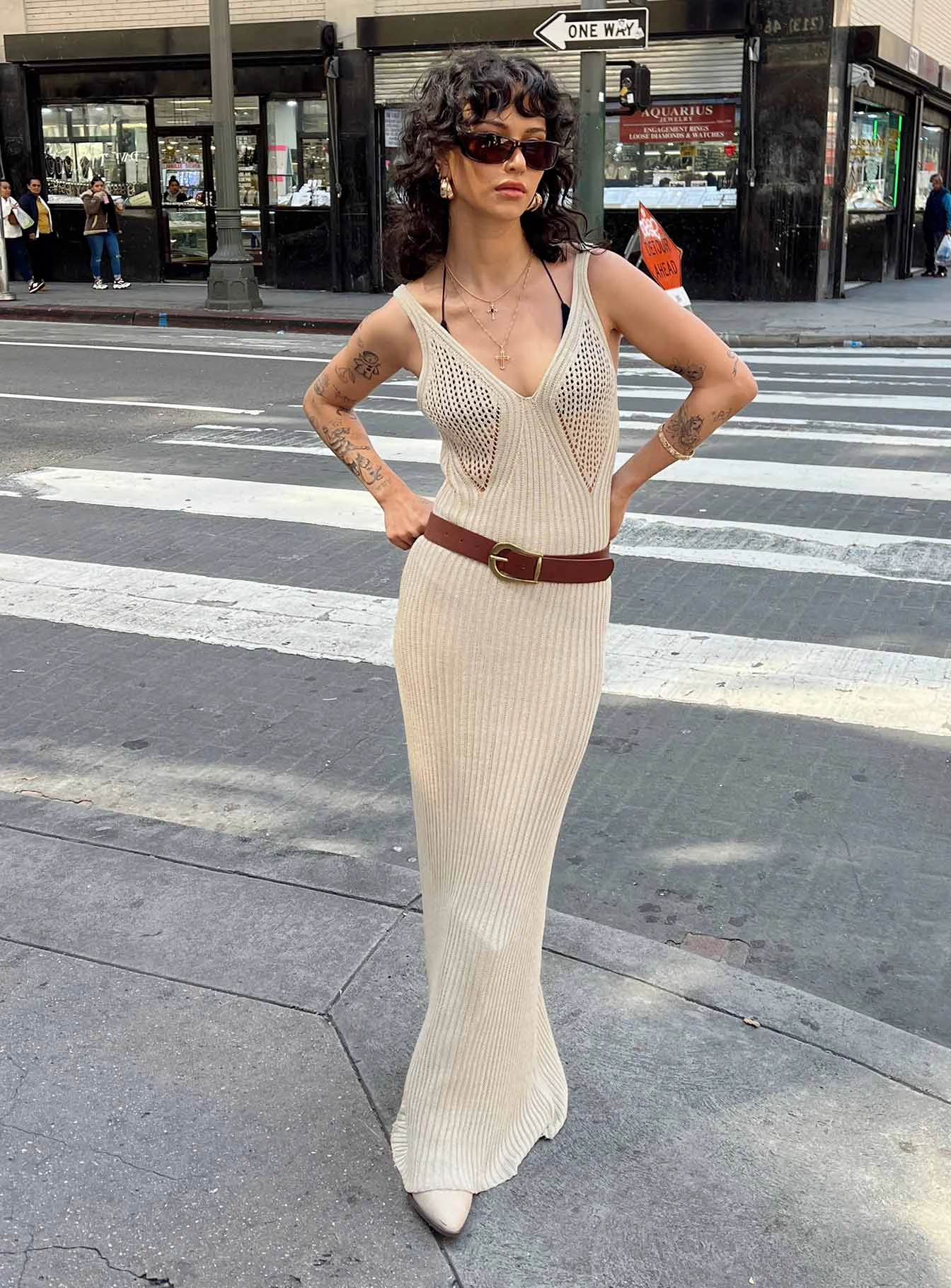 Princess Polly Carrera Maxi Dress Beige 2 Princess Polly Carrera Maxi Dress Beige - Image 2