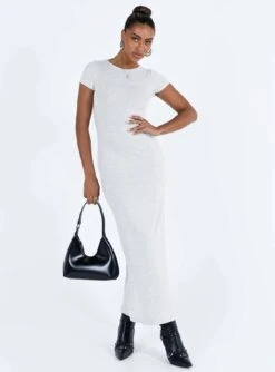 Princess Polly Lex Maxi Dress Grey -Princess Polly Sales Store 2 modelinfo lola us4 34f36642 62b7 487f bfd9 3a51f932b654