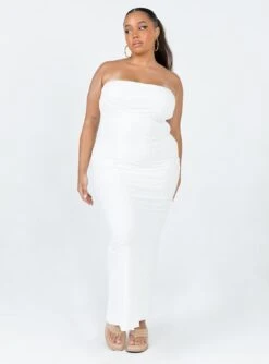 Oscar Midi Dress White Curve 9 Oscar Midi Dress White Curve -Princess Polly Sales Store 2 modelinfo miccy us14 3b371895 41dd 4ed5 94a1 d4214f2e9944