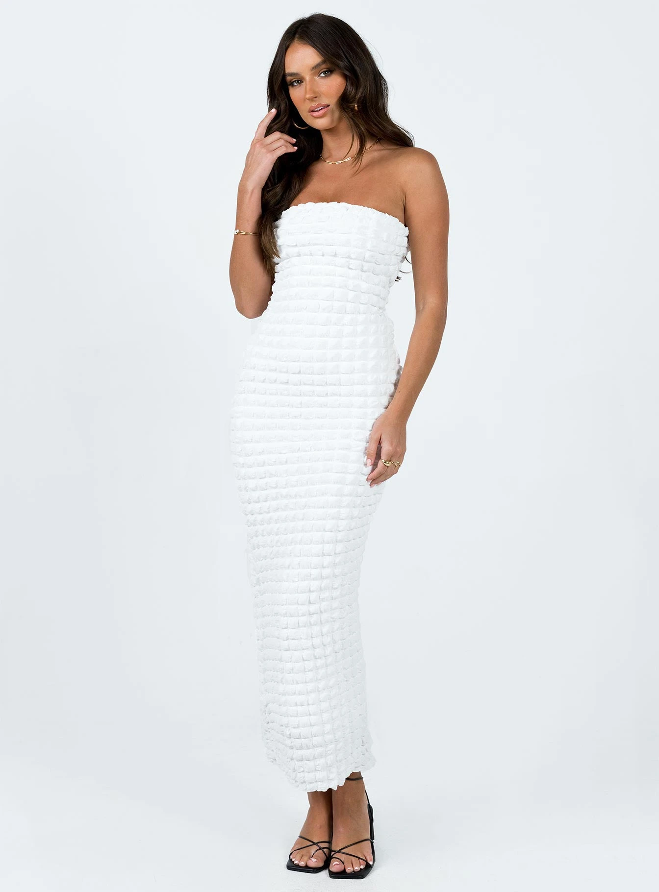 Princess Polly Kendrick Strapless Maxi Dress White 3 Princess Polly Kendrick Strapless Maxi Dress White - Image 3