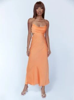 Princess Polly Giselle Midi Dress Orange -Princess Polly Sales Store 2 21ba32fd 2dba 45f8 a7cf 5b8285af3adc